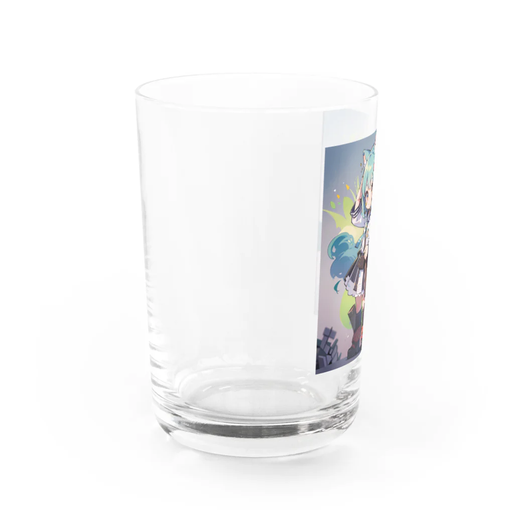 むすの敬礼ちびキャラ Water Glass :left