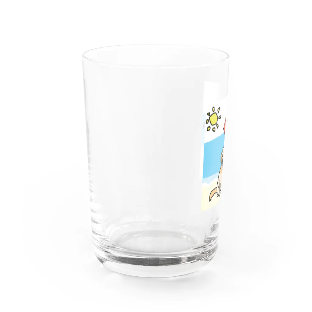 ほのぼのモカくんのモカの夏休み Water Glass :left