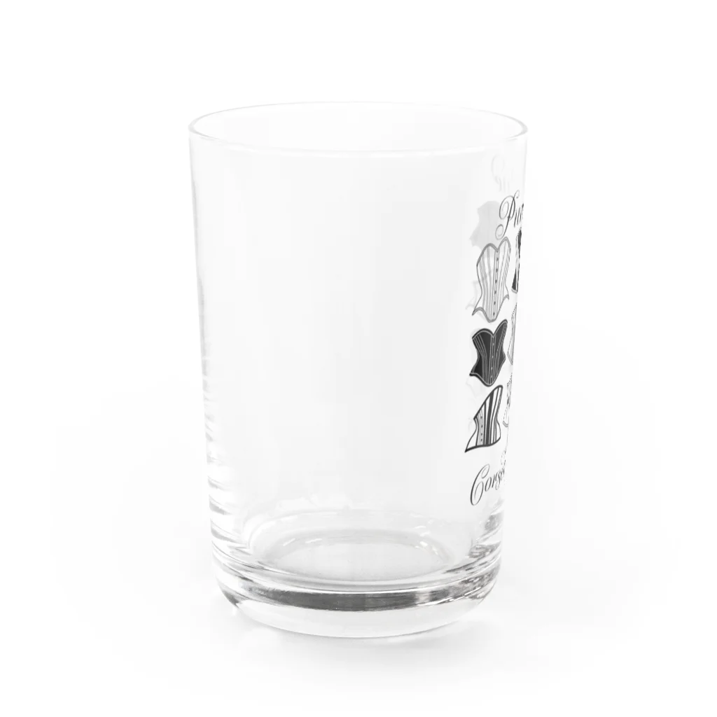 ピュアワン コルセット ワークスのカタログ柄（ブラックライン） Water Glass :left