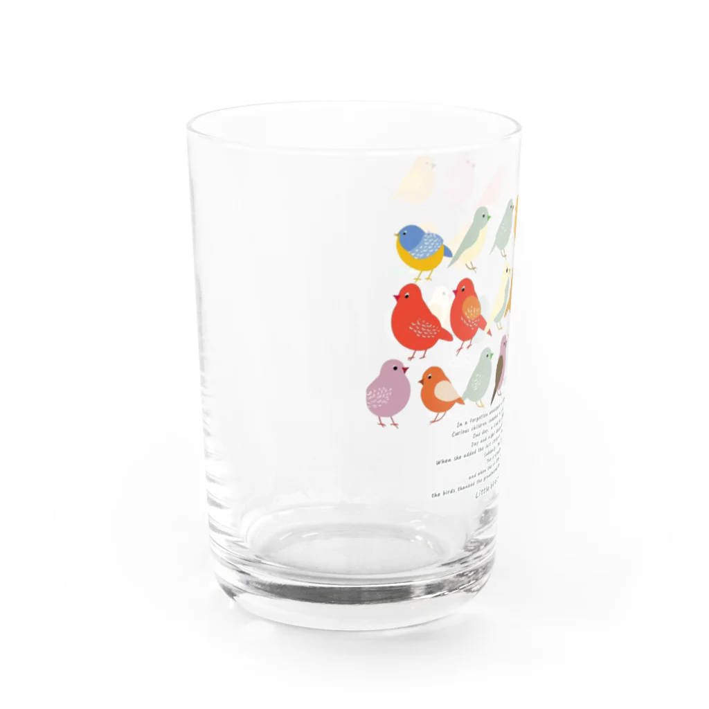 鳥救うSUZURIの『まだなまえのないことりたち』【寄付付き商品】 Water Glass :left