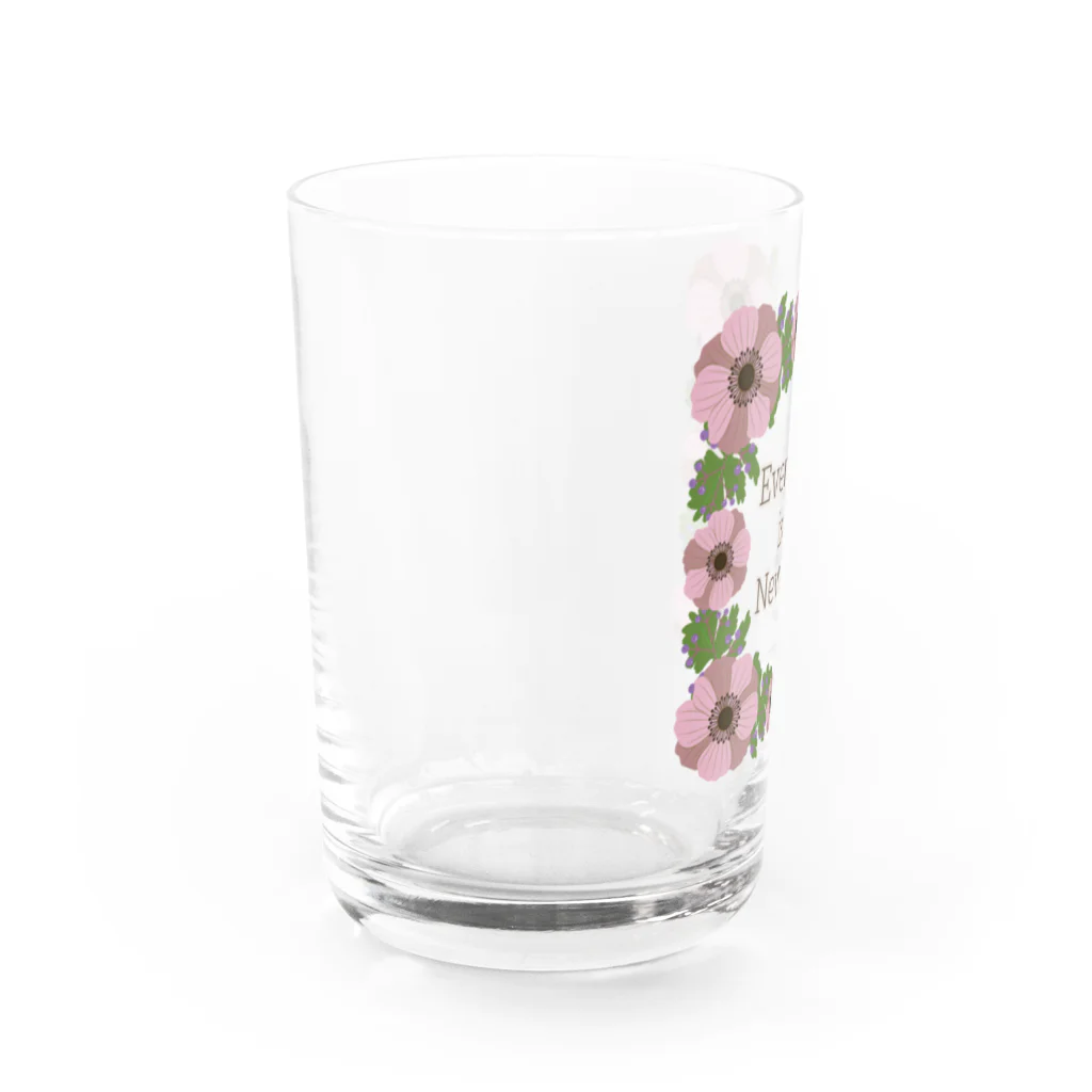 HeartToMeのシャビーシックなアネモネのフレーム Water Glass :left