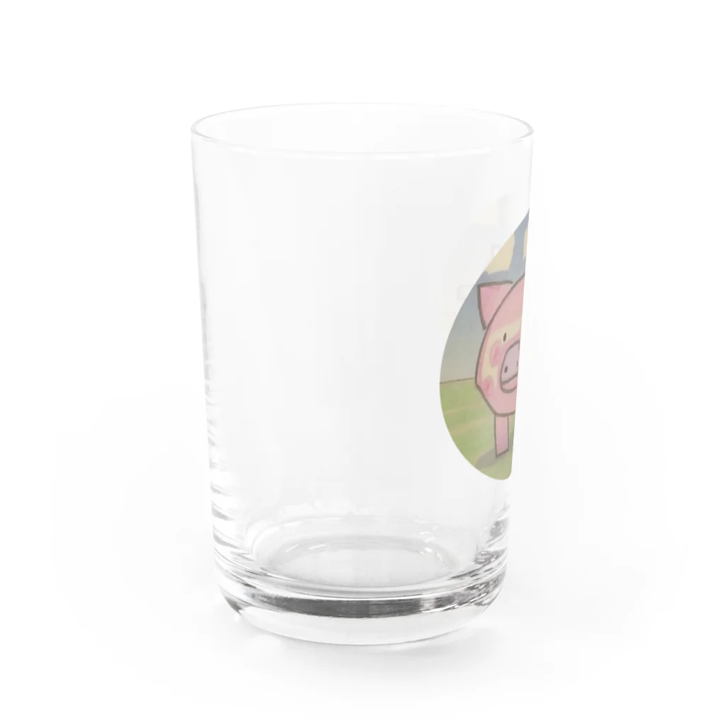 スーパーピッグSUZURI店のスーパーピッグ Water Glass :left