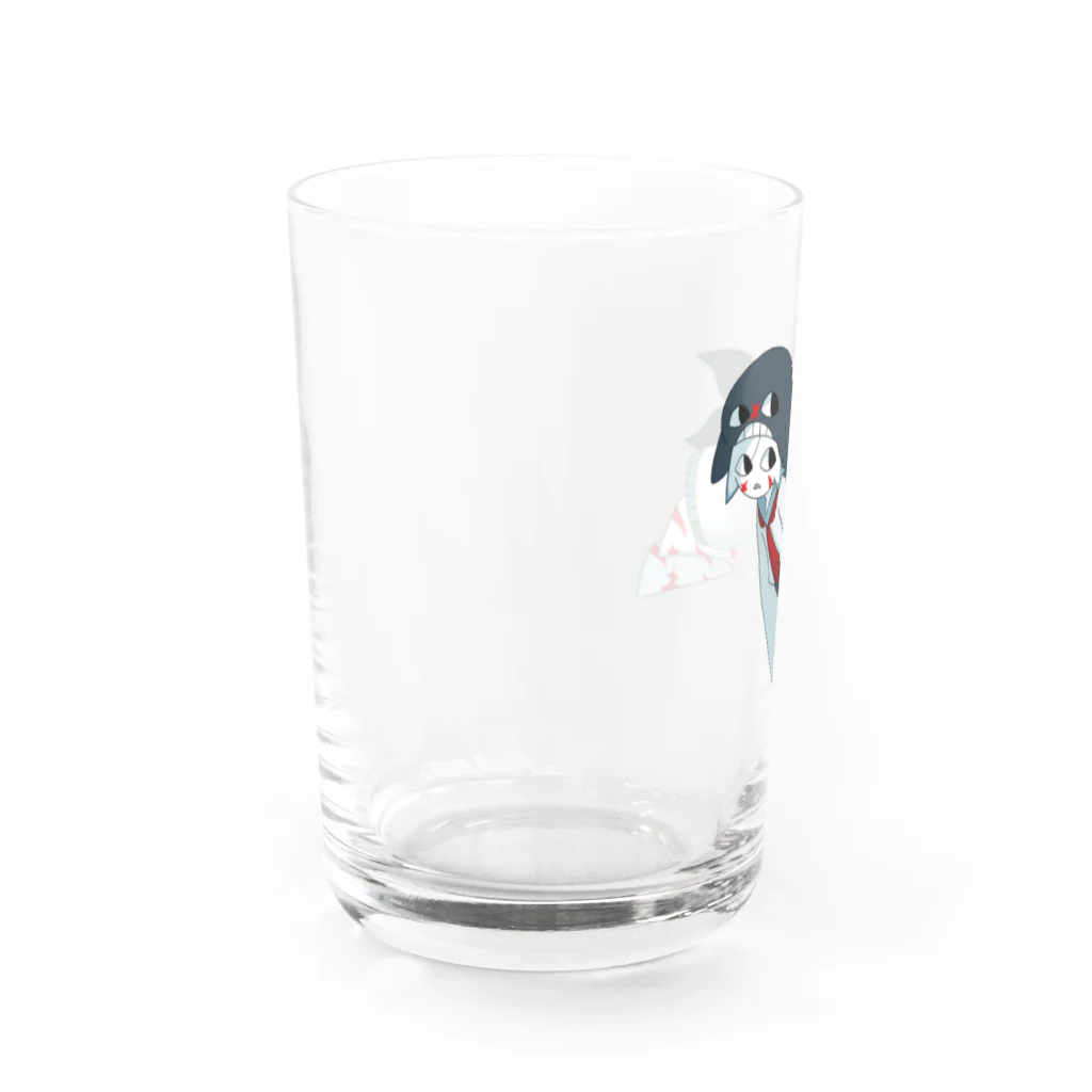 紫時雨のグラス　ニトロ Water Glass :left