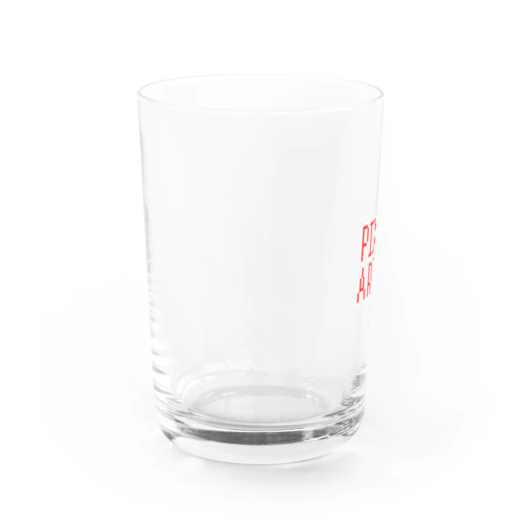 ゴリのpixelart(ひよこ) Water Glass :left