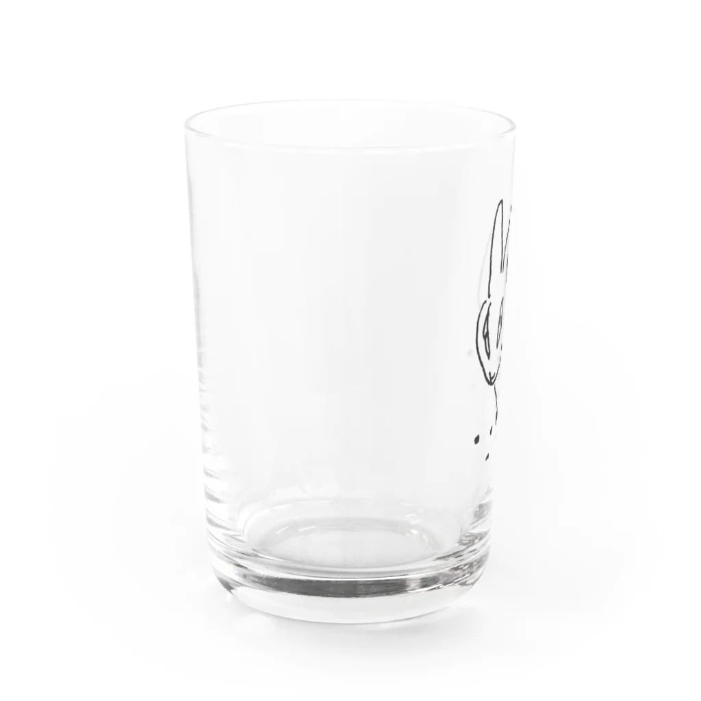 弾道帰宅部のチョコまきうさぎ Water Glass :left