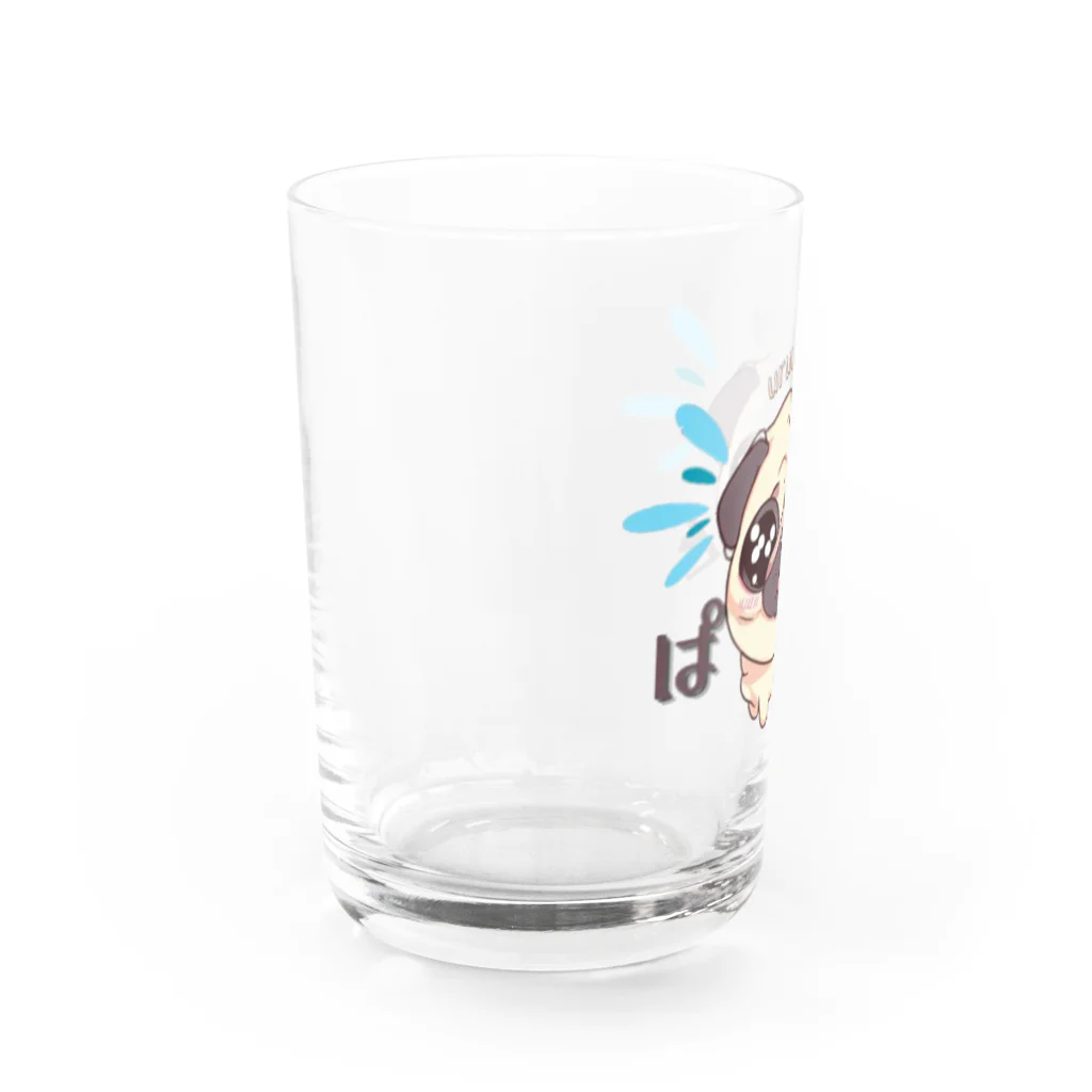 furebuhi　clubのうるうるパグちゃん Water Glass :left