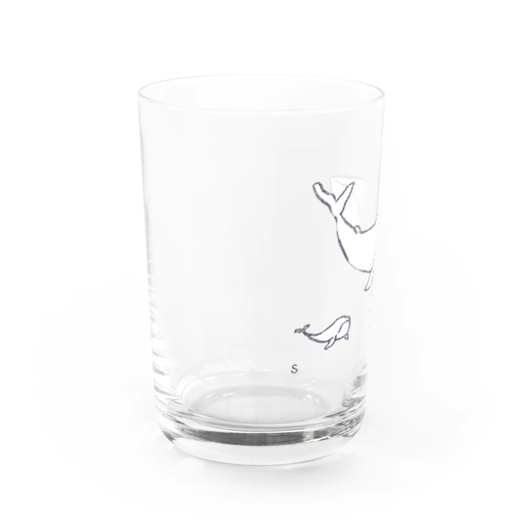 ｓの店（SUZURI店）のくじらないん Water Glass :left