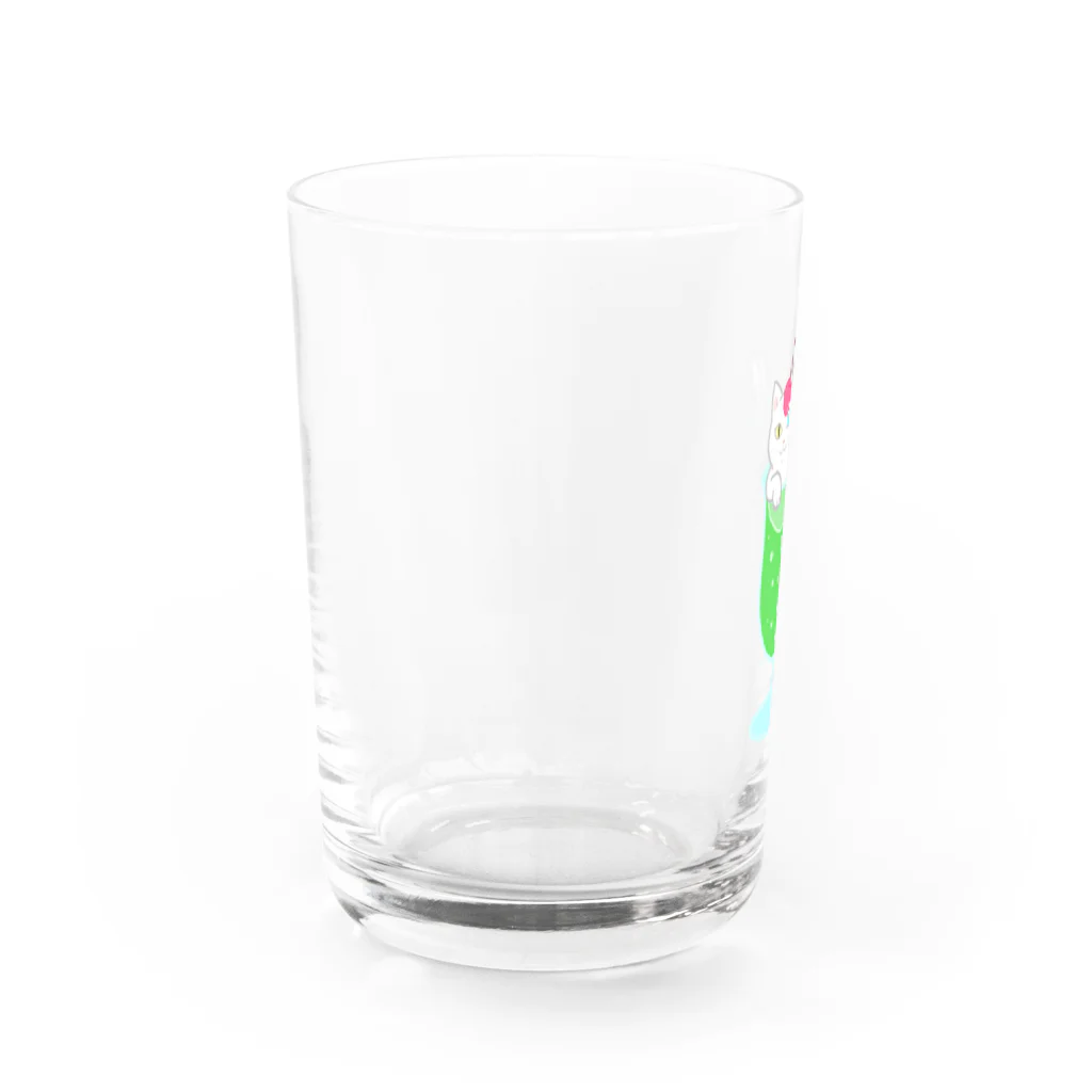 キャリー峰子のクリームソーダ猫 Water Glass :left