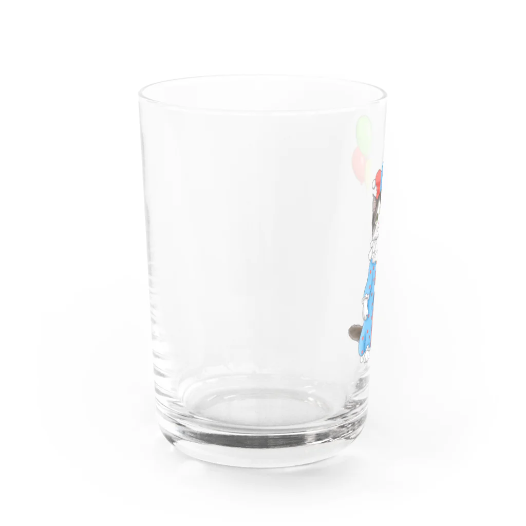 Ａｔｅｌｉｅｒ　Ｈｅｕｒｅｕｘのサーカスにゃんこ　風船ピエロ Water Glass :left