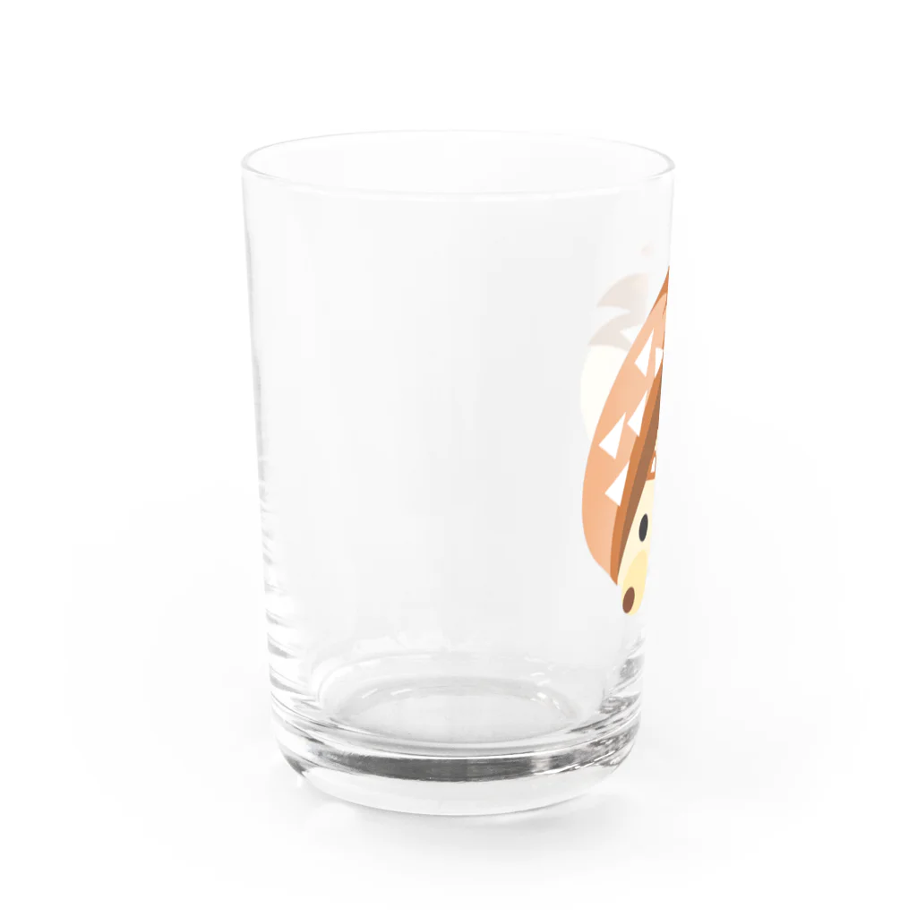 white-bearのりんごハリネズミ　ノーマルver Water Glass :left