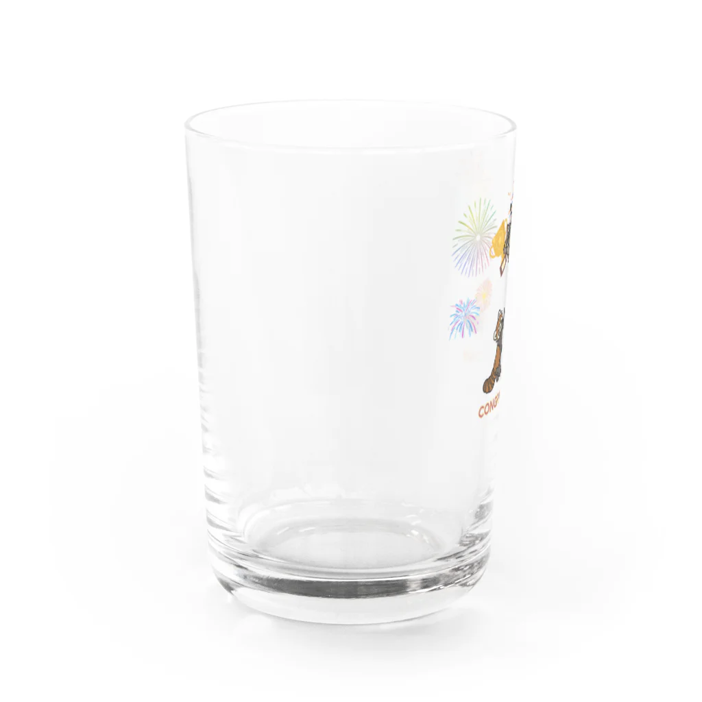 Sky00のアライグマおめでとうくん。 Water Glass :left