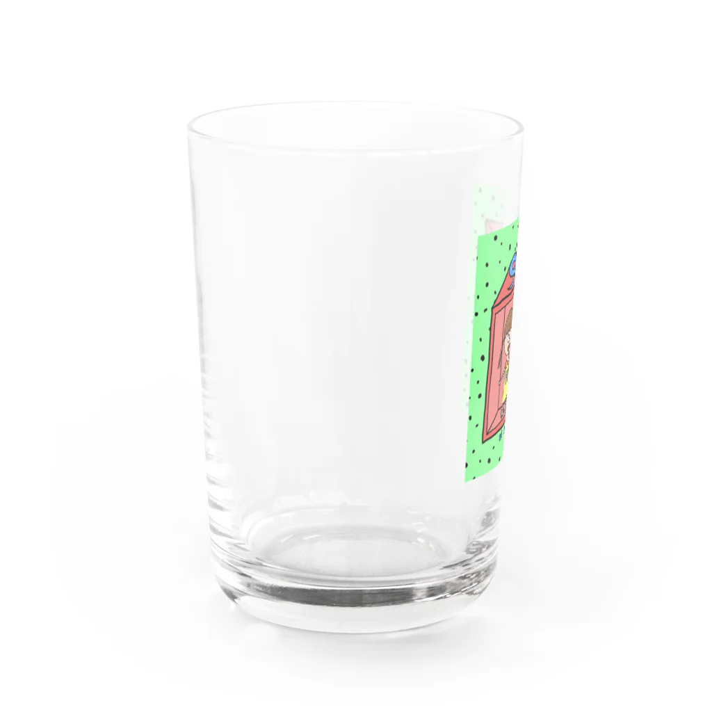 高木コアラの箱入り娘ちゃん（ドット） Water Glass :left