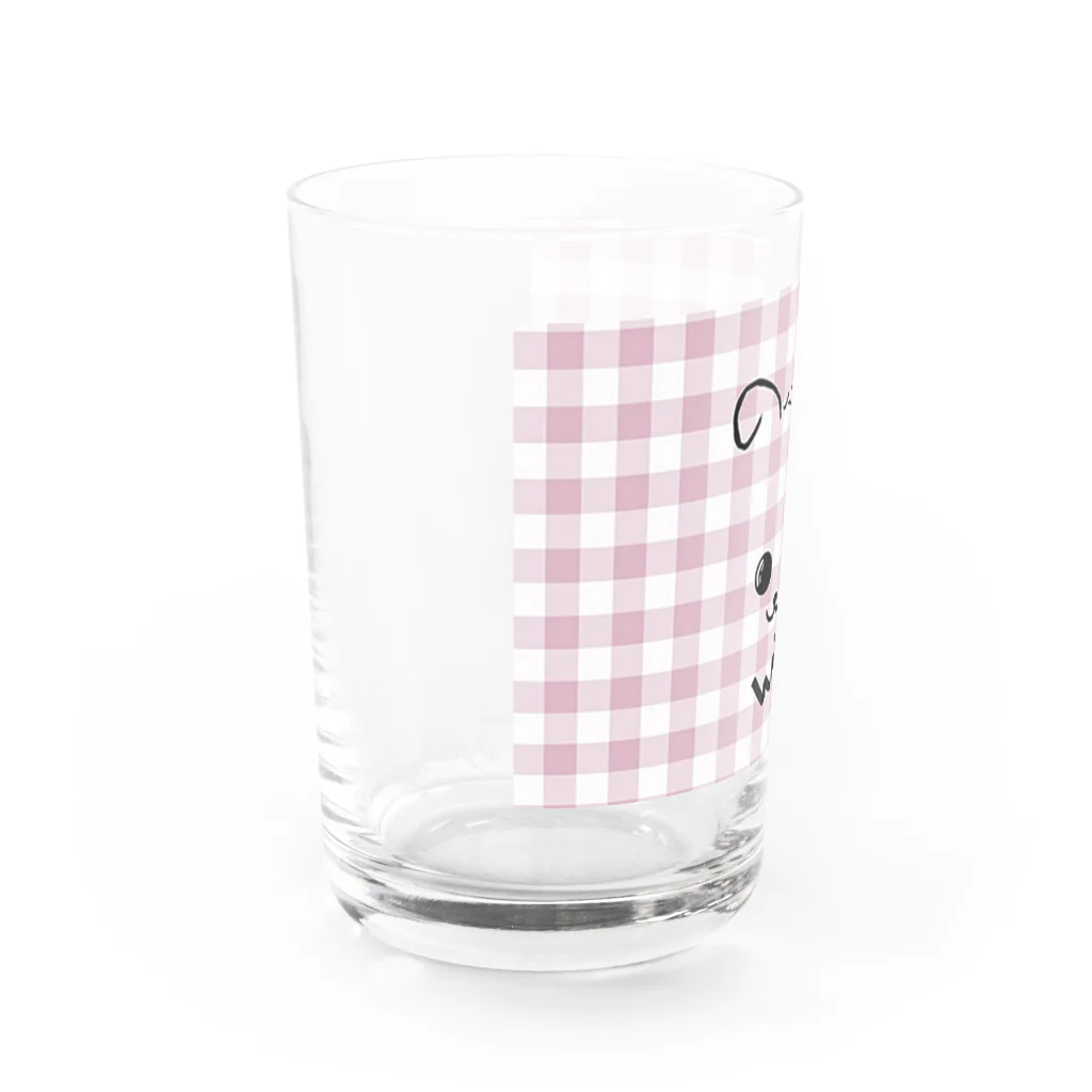 merongのわんこA♡ギンガム Water Glass :left