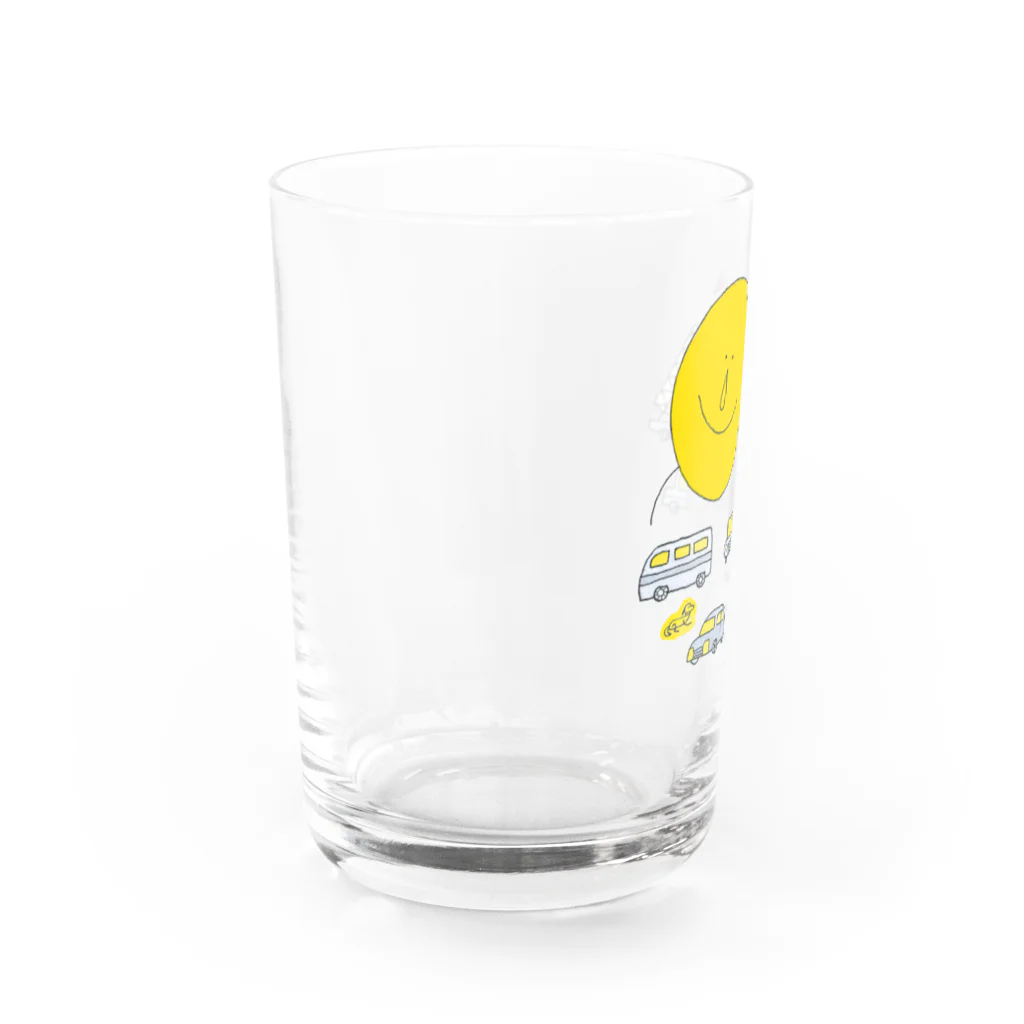 おつきさまのおかいもののおつきさまとくるまたち Water Glass :left