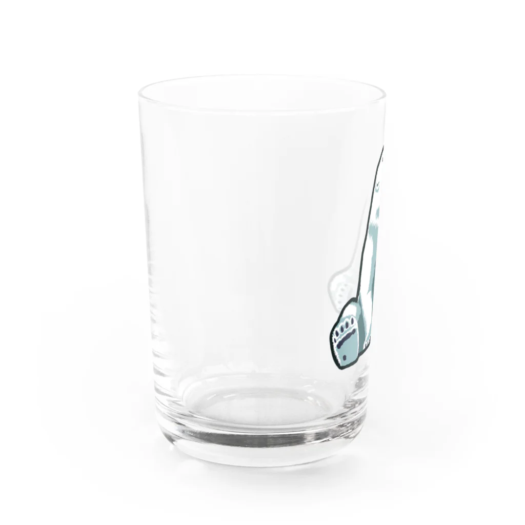 イトシモノのシロクマ ジレンマ　（あお） Water Glass :left