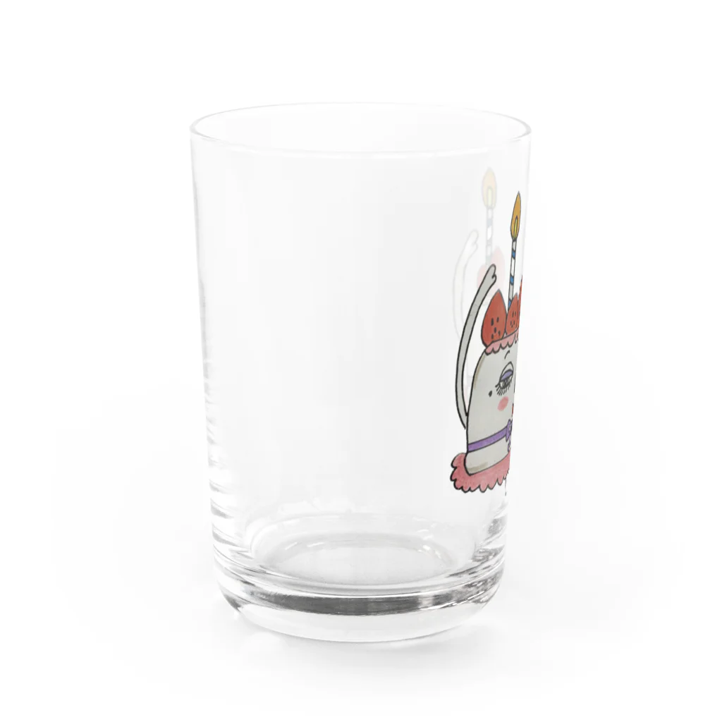 ふしぎなブサカワ世界のケーキおばちゃん Water Glass :left