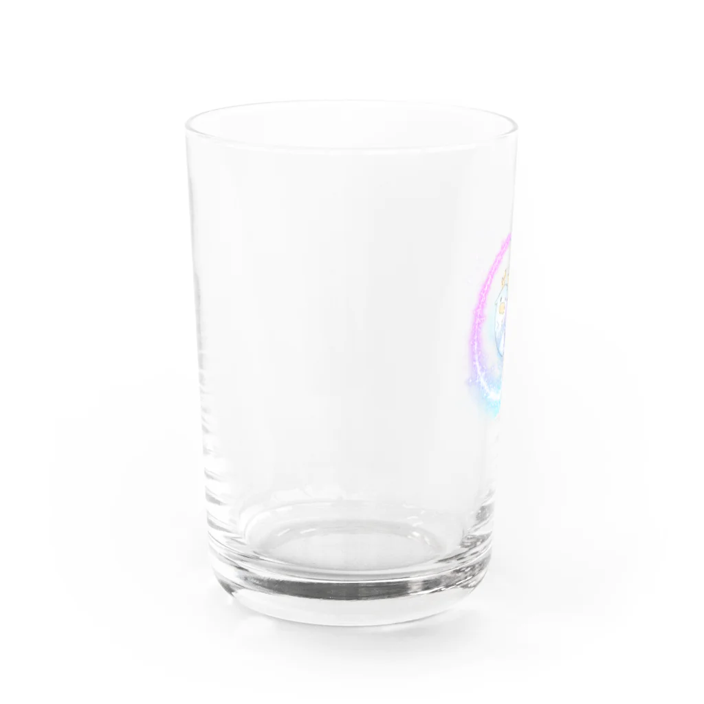 ヤギ屋本舗＊hoe オリジナルイラスト＊のBaby　Dragon　ほわきらver Water Glass :left