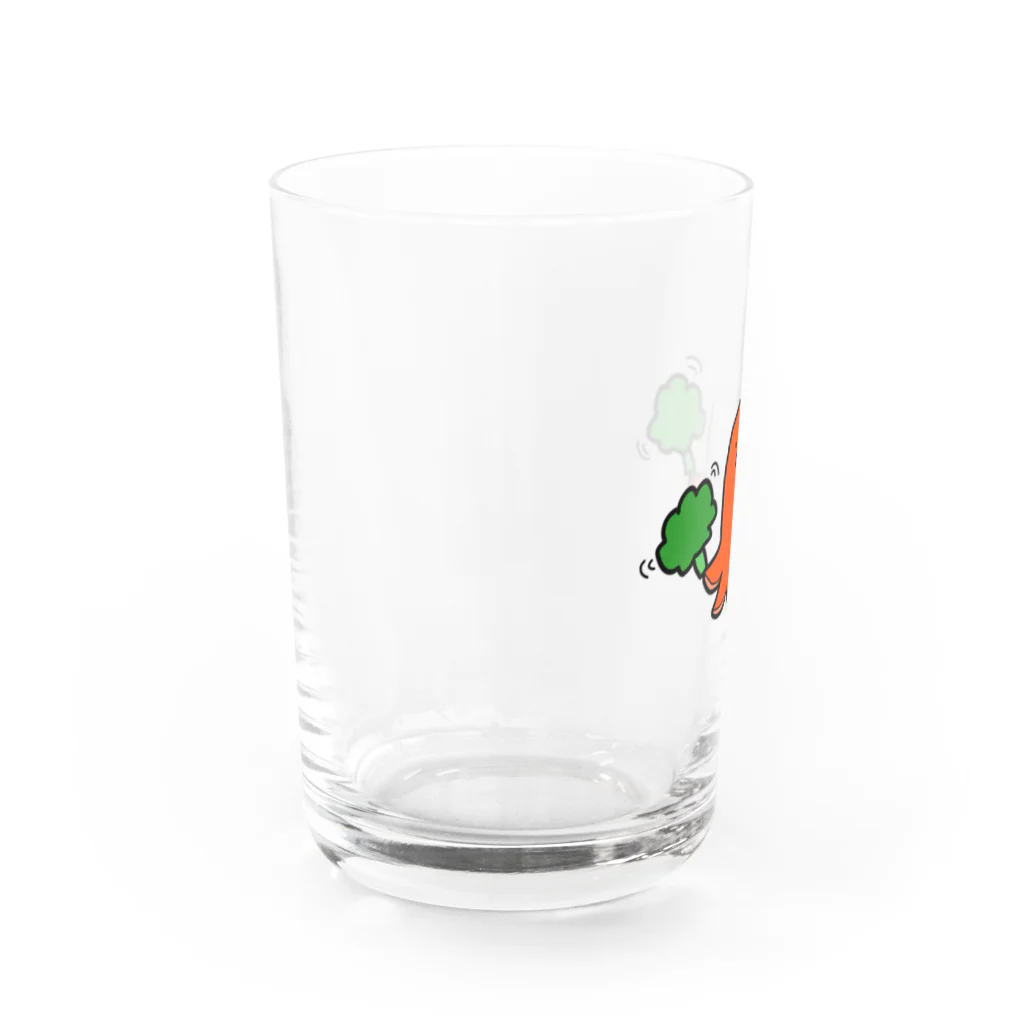 なでしこ@デザインの応援してくれるタコさんウィンナー Water Glass :left