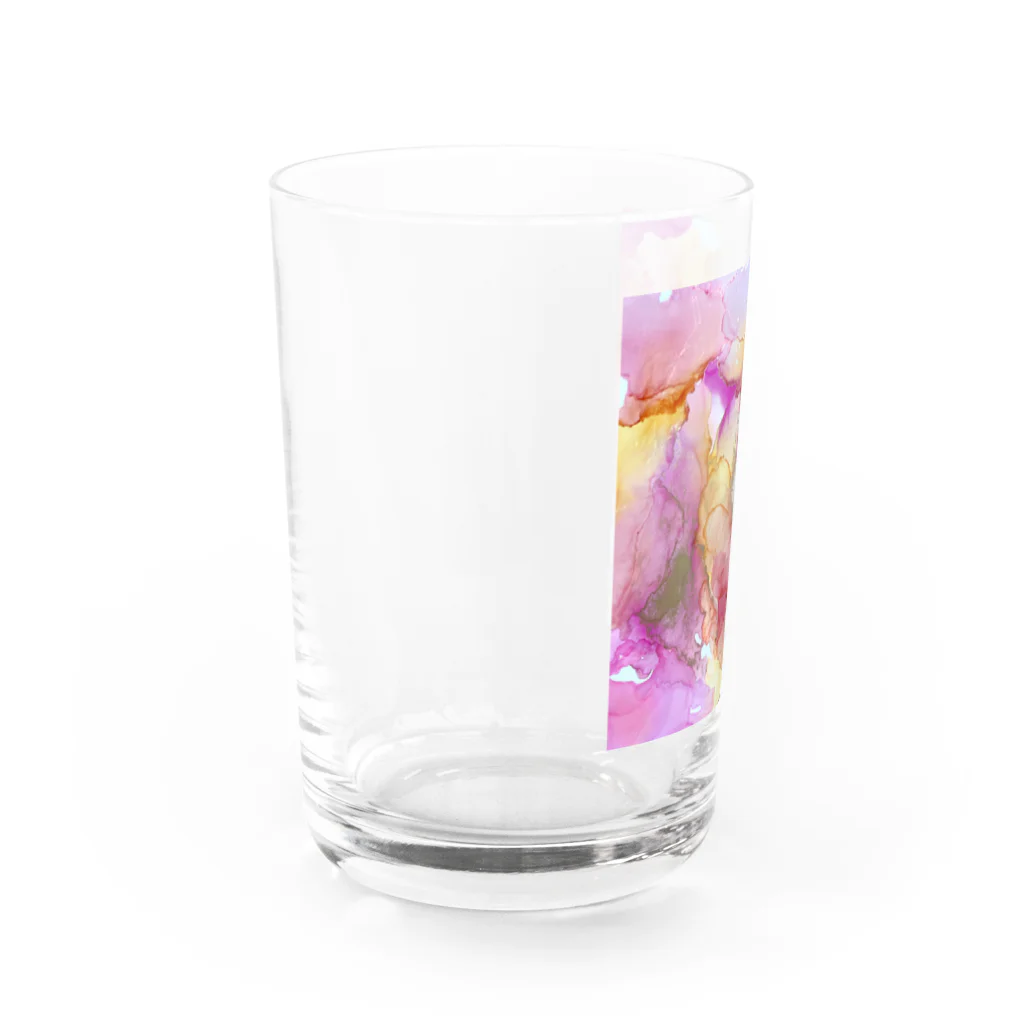 Healingcolor art椿のkawaii Water Glass :left