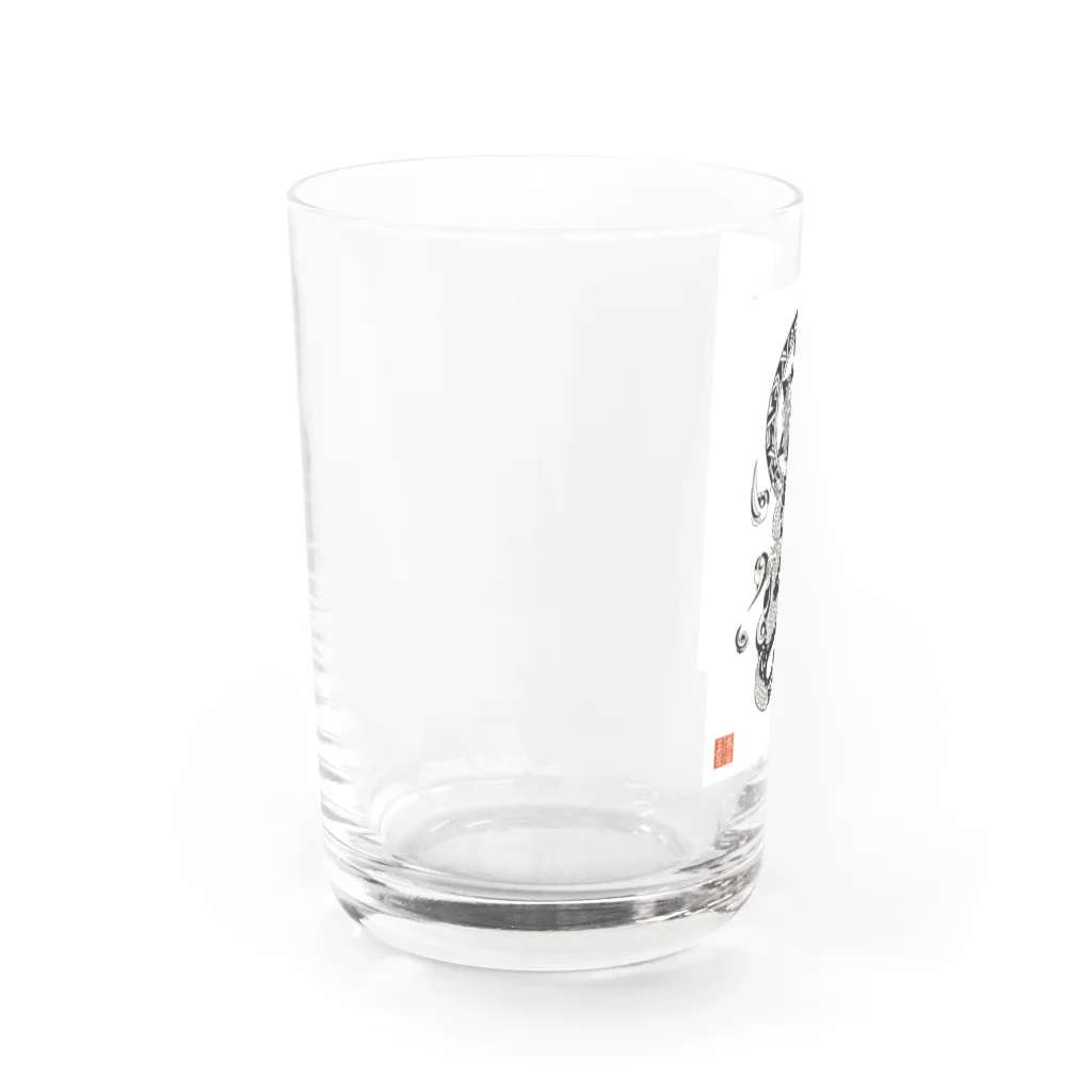 KOTODAMAYAの龍神イラスト「護符」 by masurami Water Glass :left