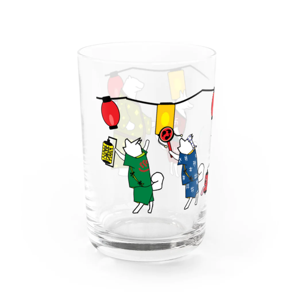 いっぷく処 てんてんの皆でお祭り楽しいな Water Glass :left