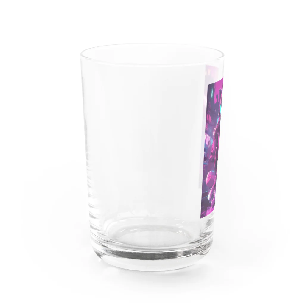 パンクビビッド•ピエロ団のパンクビビッド・ピエロキャット_グラスガール Water Glass :left