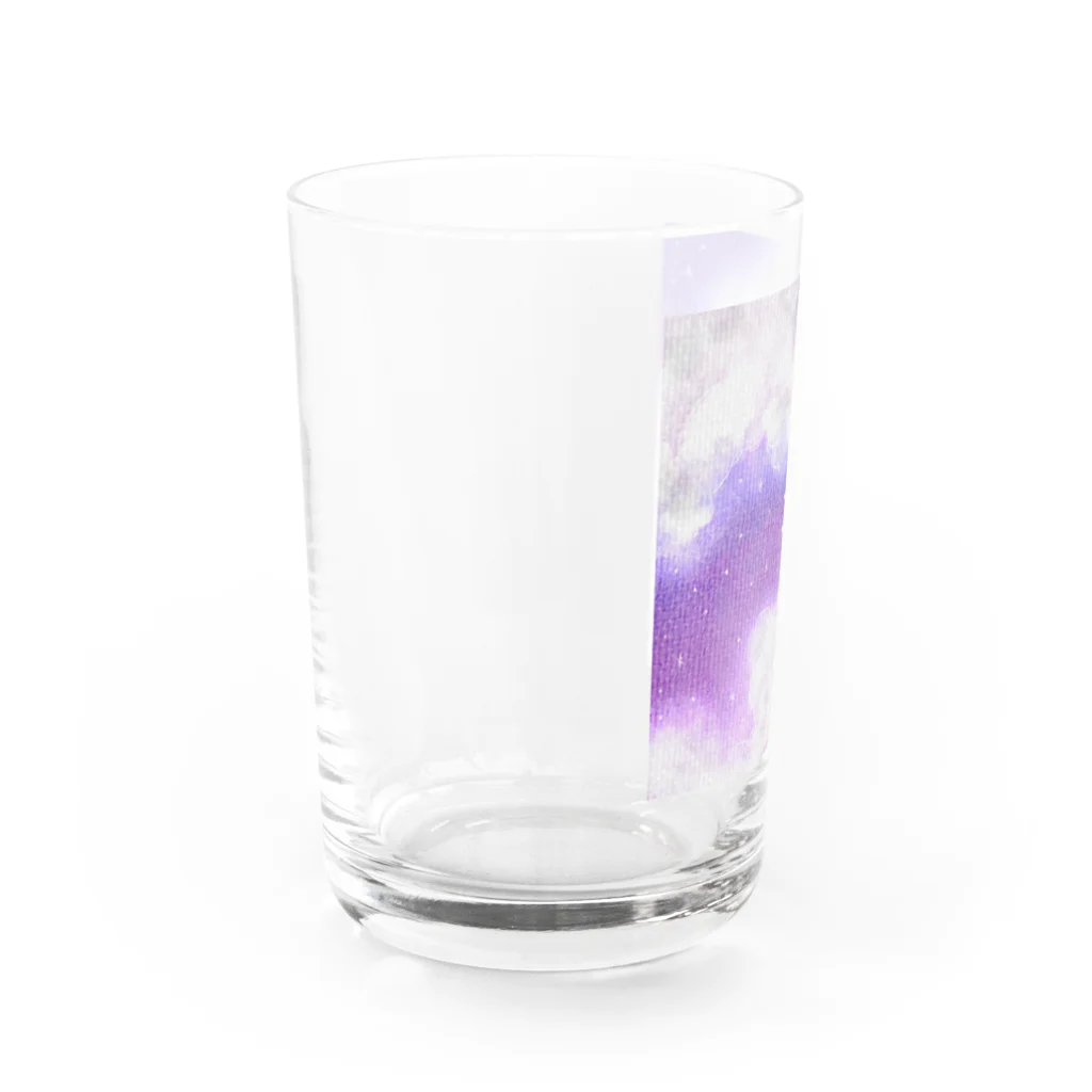 yunalunaの白夜の空と三日月 Water Glass :left