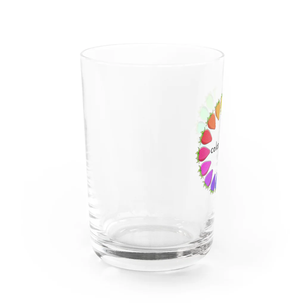 なみわさのアトリエのいちごの色相環 Water Glass :left