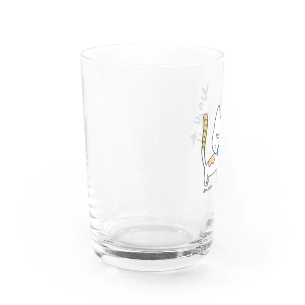 Chapicomon715の三白にゃん　み〜にゃ Water Glass :left