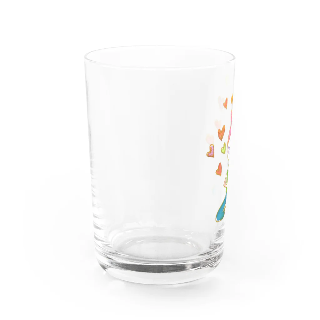 onmycolorの楽描き店のそばかすこちゃん with LOVE Water Glass :left