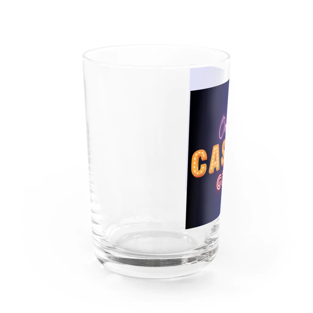 casino_godのCASINO GOD ロゴ - ロイヤルブルー Water Glass :left