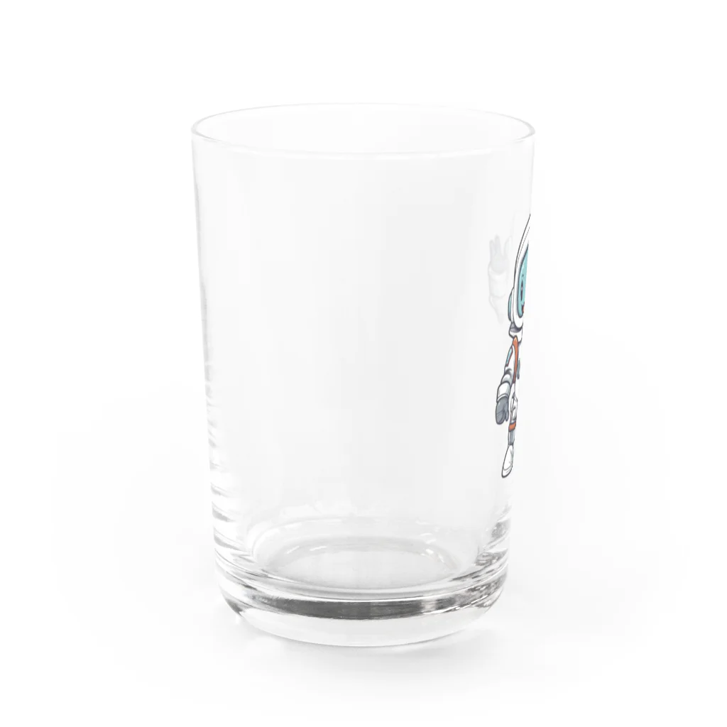 Vasetti_pressの手を振る宇宙飛行士 Water Glass :left