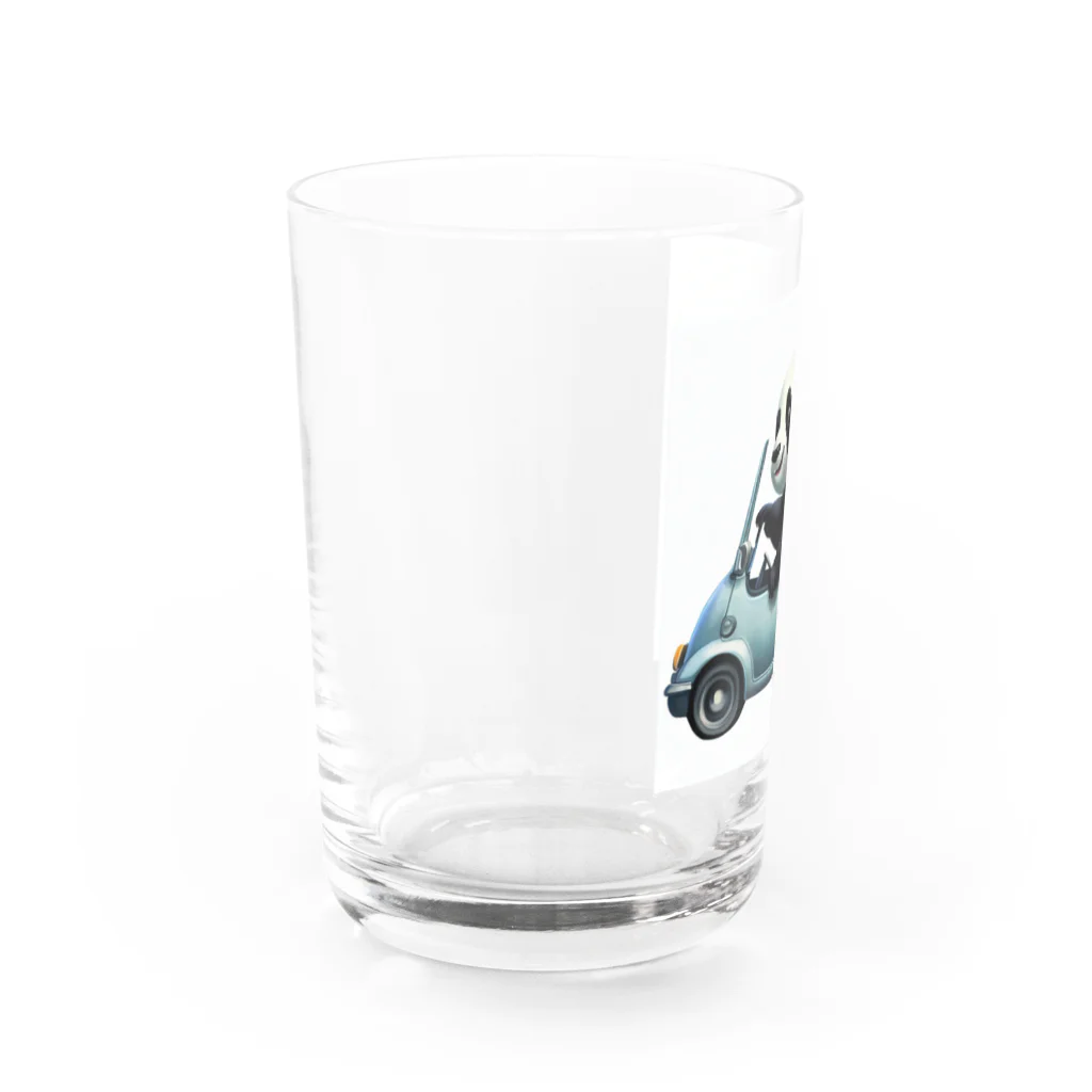 Shiba_IncのPanda driving a car（車を運転するパンダ） Water Glass :left