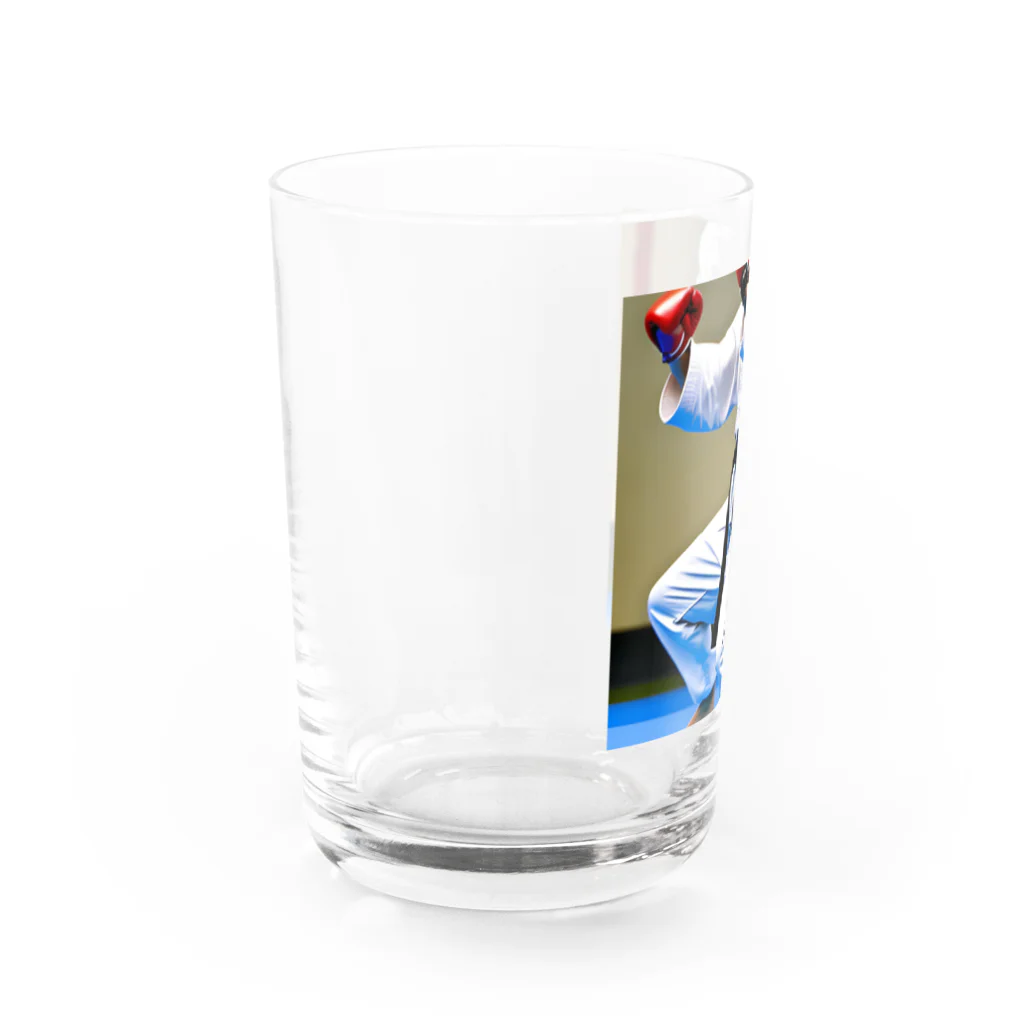 yoshito12345の空手大好きイラストグッズ Water Glass :left