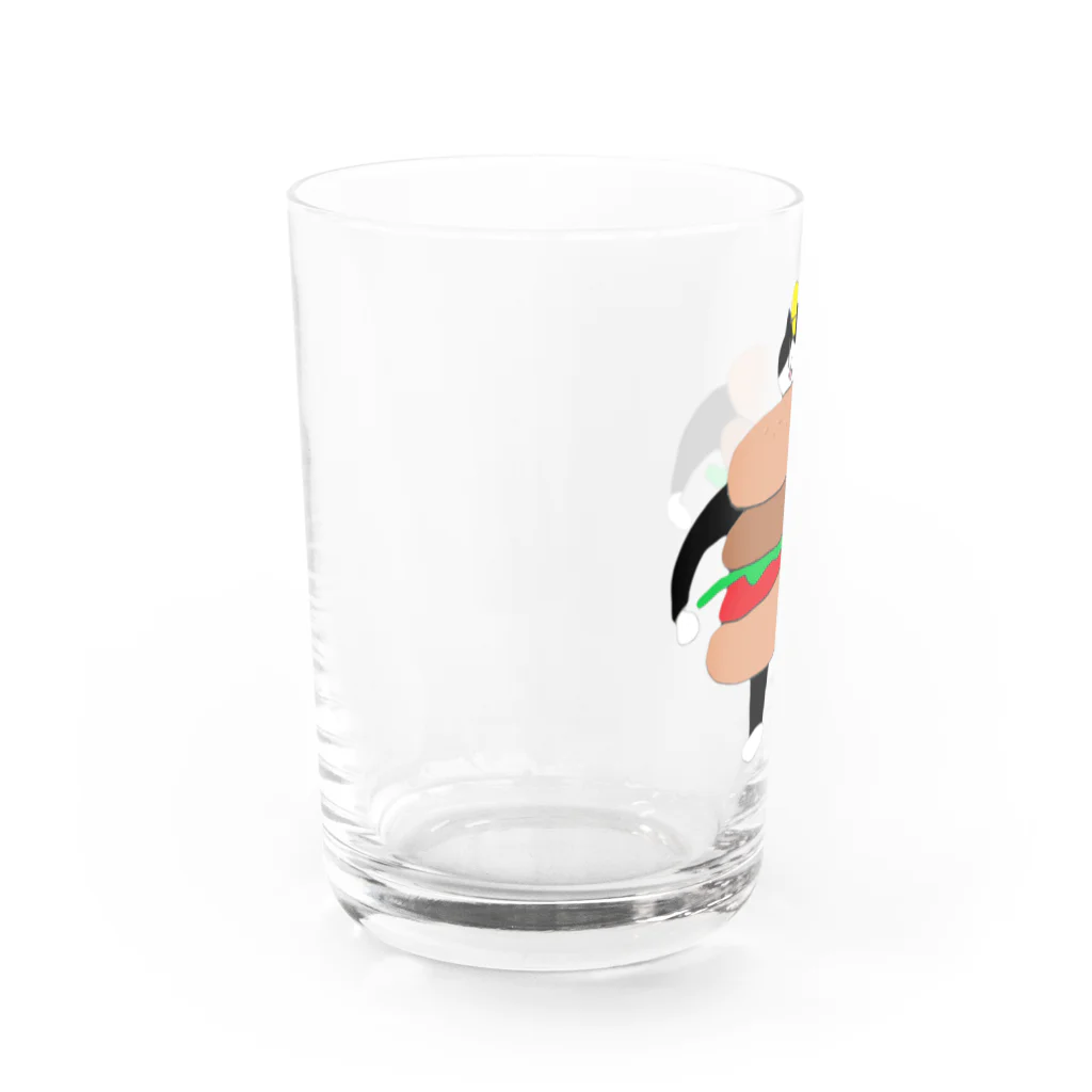 何の変哲もない井田のくーちゃんバーガー Water Glass :left