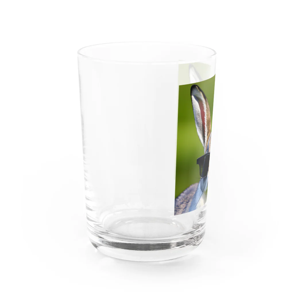 chi___cのカワカッコいい　うさぎ Water Glass :left