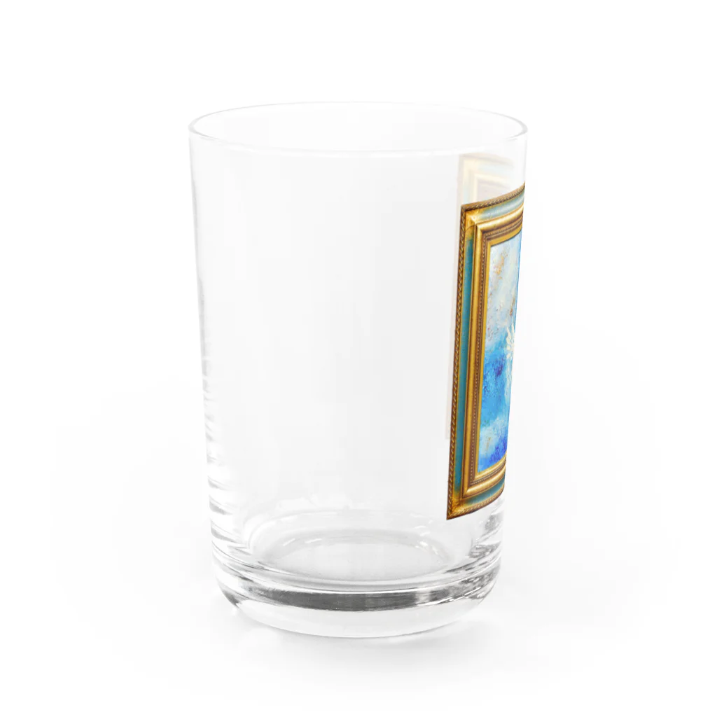 designworldの新しい地球へ飛び立つ平和のハト Water Glass :left