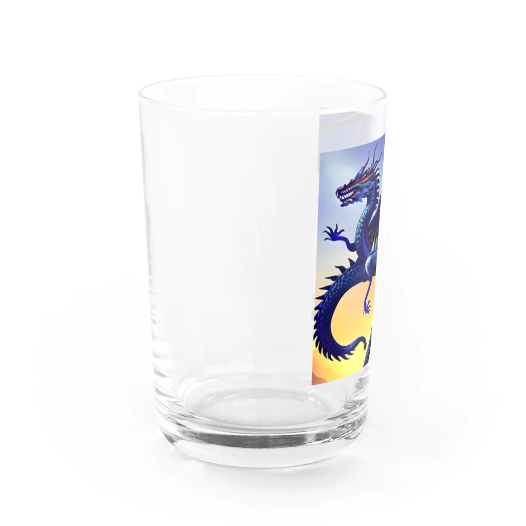 幸せアートワールドのCOOLな龍 Water Glass :left