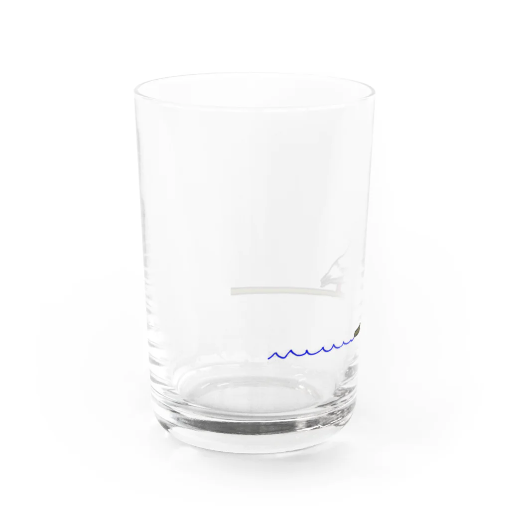 Mine の鳩の波止場 Water Glass :left