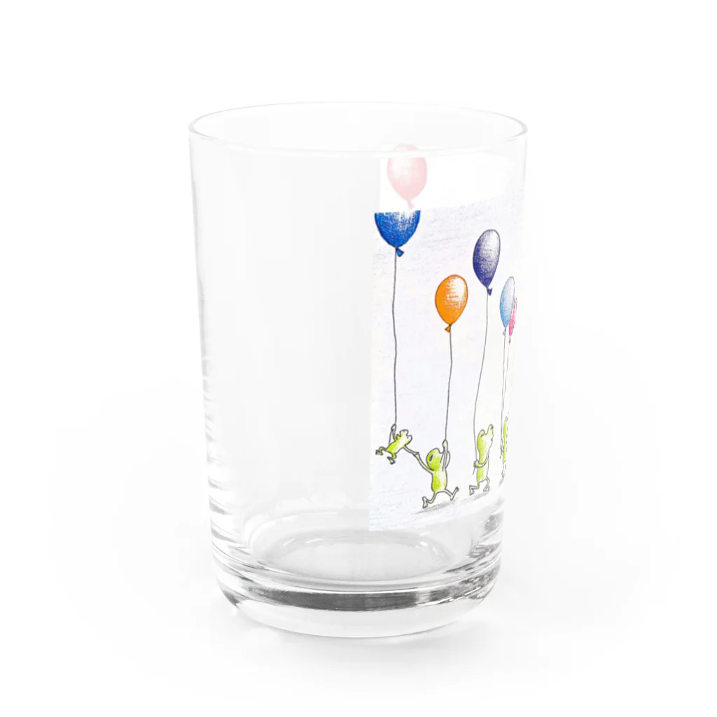 かえるのうた子のかえると風船 Water Glass :left