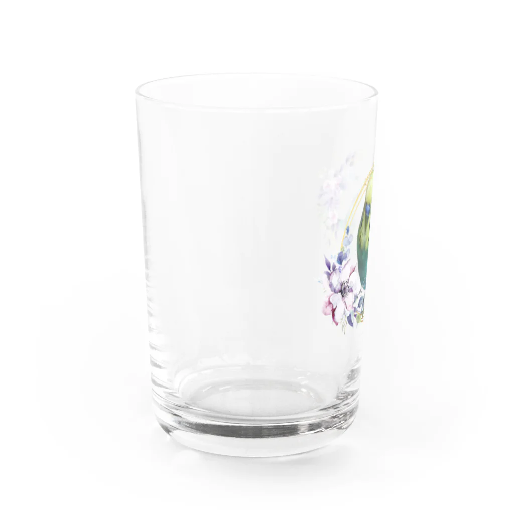 甘えん坊オカメインコのセキセイインコそらまめちゃんシリーズ Water Glass :left