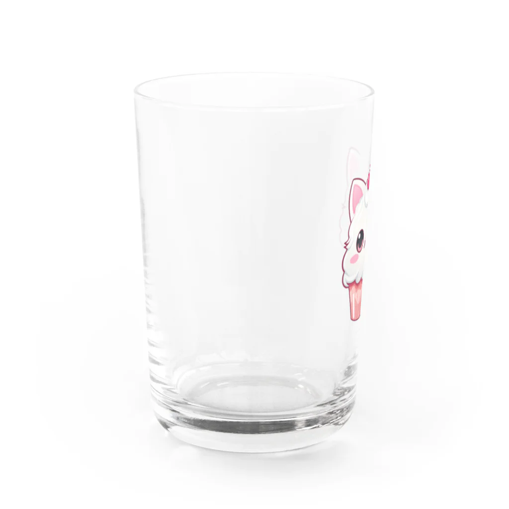 Vasetti_pressのカップケーキの猫ちゃん Water Glass :left