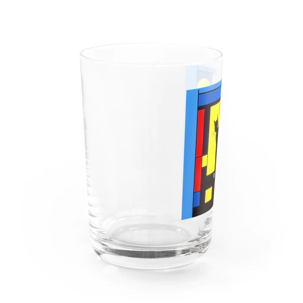 kota.の猫と月 Water Glass :left