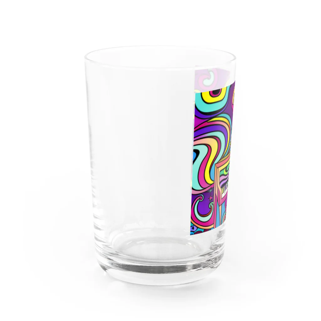 stugio_kの鮮やかなピアノ柄 Water Glass :left