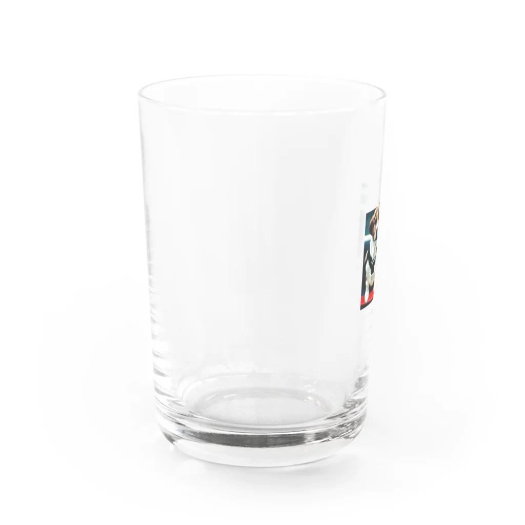 toukainogennのボードに乗る犬 Water Glass :left