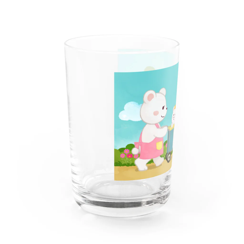 アプリコワークスのくまちゃん・みんなでお散歩 Water Glass :left