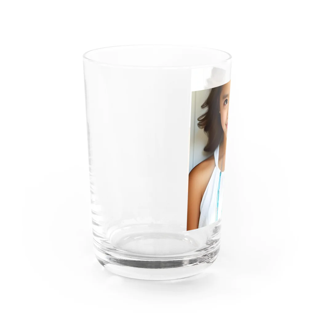 みやこのオリジナルショップの褐色肌のAI美少女のオリジナルグッズ Water Glass :left