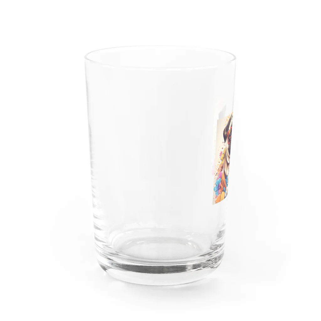 LEONのWe♥PUG　色彩（パグ大好き！） Water Glass :left