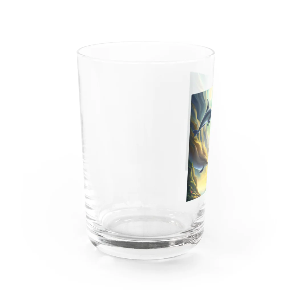 ohba1223のイルカ　ファンタジー Water Glass :left