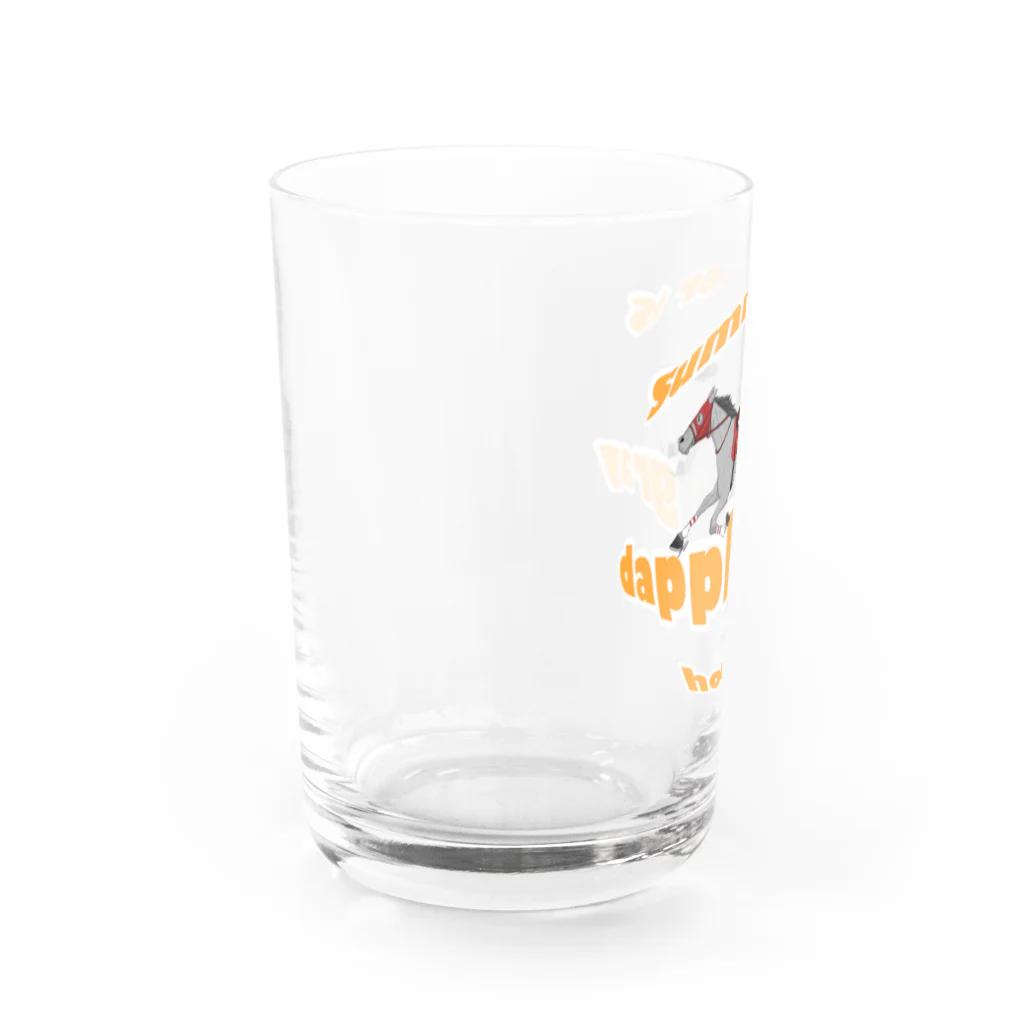 ホシガマタタクのsummer is dapple gray horse Water Glass :left